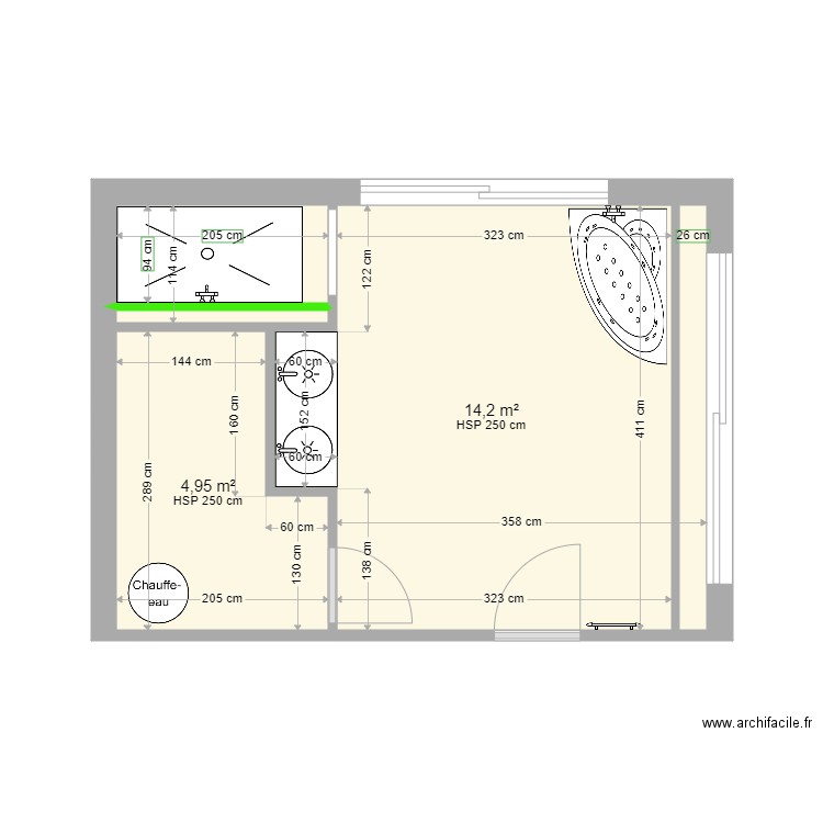 BONIN 2  69 CHAPONOST. Plan de 5 pièces et 22 m2