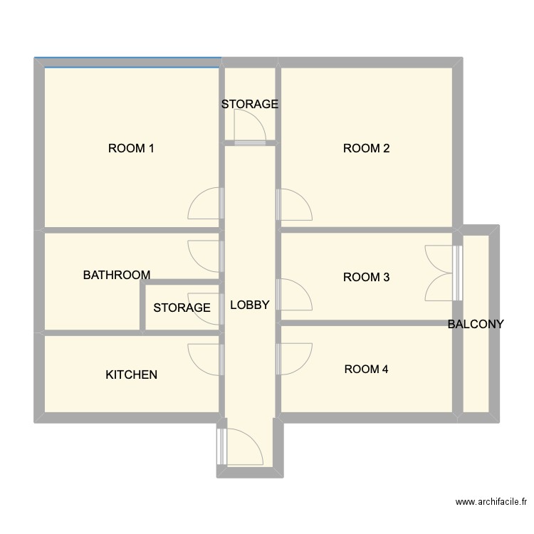 ANT12-08. Plan de 10 pièces et 91 m2