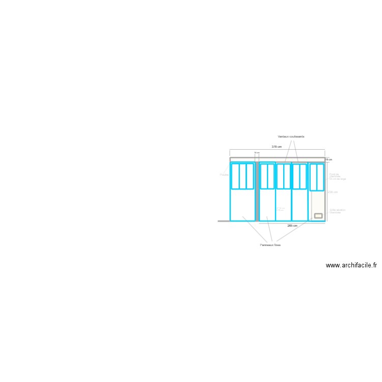 Amenagement de rangement De Servigny. Plan de 31 pièces et 26 m2