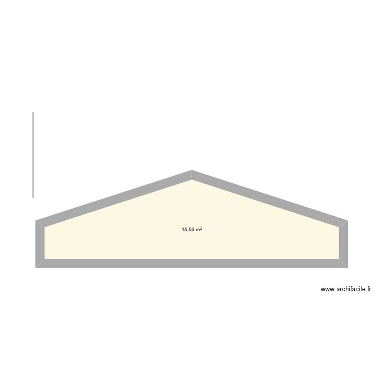 garage. Plan de 1 pièce et 16 m2