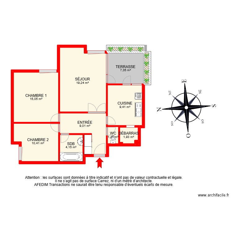 BI19868 -. Plan de 15 pièces et 99 m2