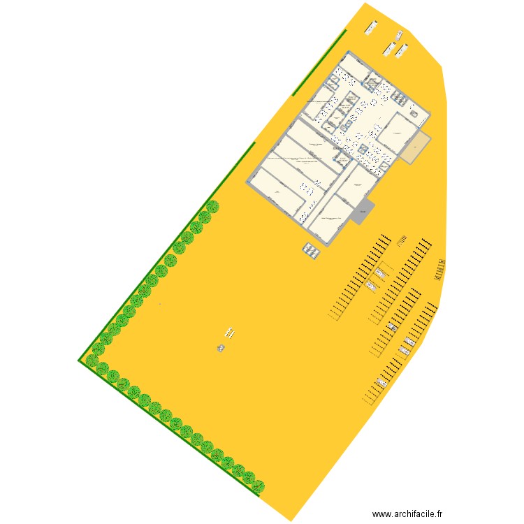 09.24 Plan Masse implantation V7 . Plan de 34 pièces et 2427 m2