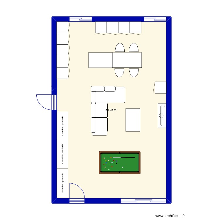 BAIXAS FINAL. Plan de 1 pièce et 53 m2