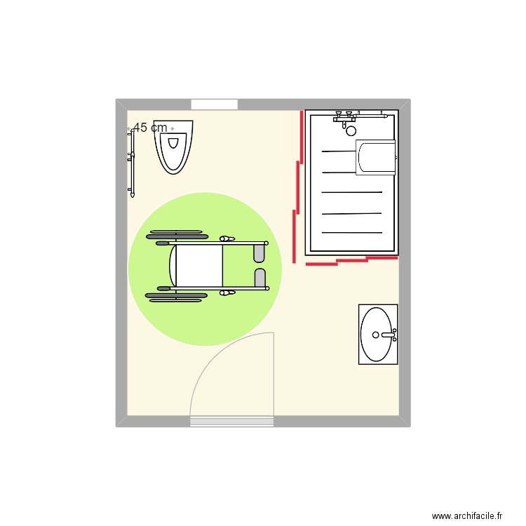 Projet_Boualala. Plan de 1 pièce et 8 m2