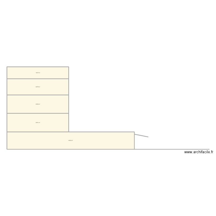 coupe. Plan de 5 pièces et 130 m2