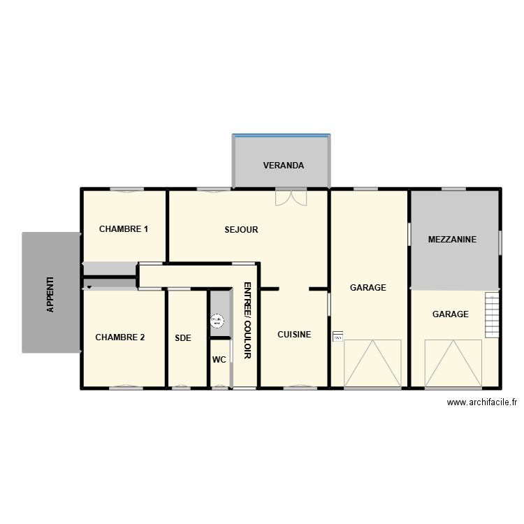 RAIMONDEAU. Plan de 14 pièces et 160 m2