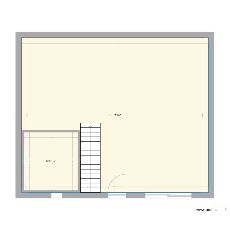 SSOL. Plan de 2 pièces et 92 m2