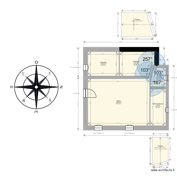  ML25000790  MURGIA. Plan de 5 pièces et 70 m2