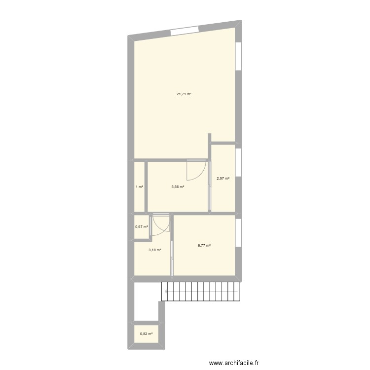 FRANGY 1ER. Plan de 8 pièces et 43 m2