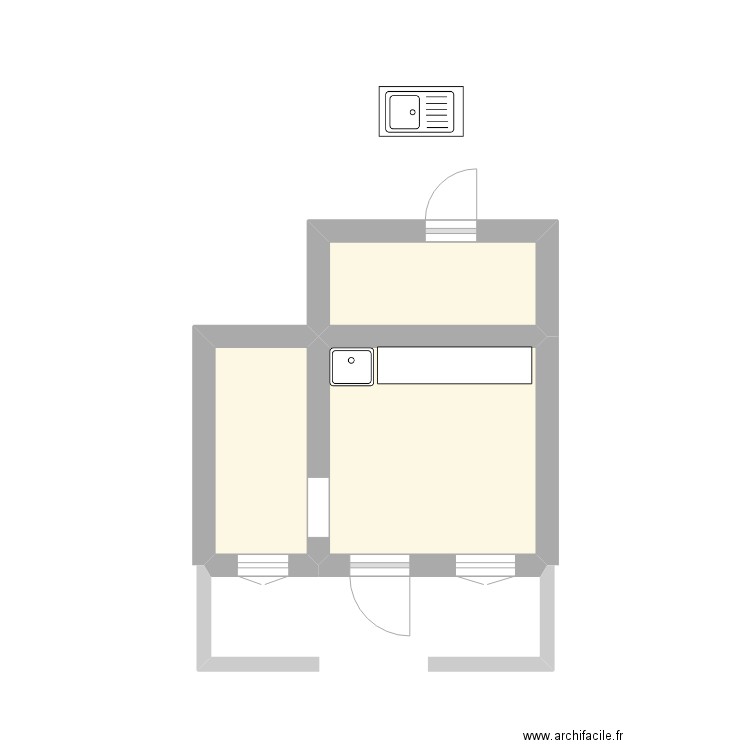 La-Chapelle21. Plan de 3 pièces et 11 m2