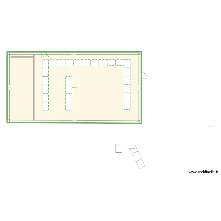 Bapteme. Plan de 1 pièce et 192 m2