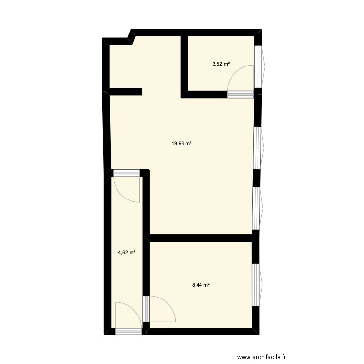 Plan Appart. Plan de 4 pièces et 37 m2