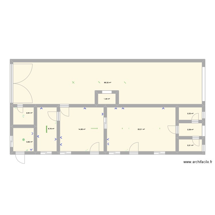 SILICON EDEA. Plan de 10 pièces et 118 m2