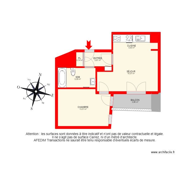 BI20356 - . Plan de 12 pièces et 49 m2