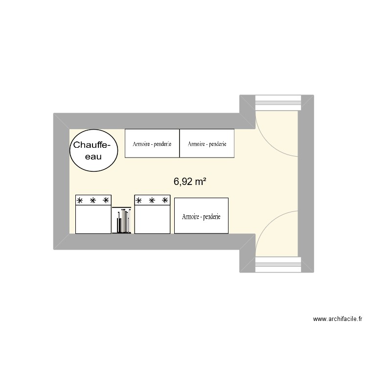 maison . Plan de 1 pièce et 7 m2