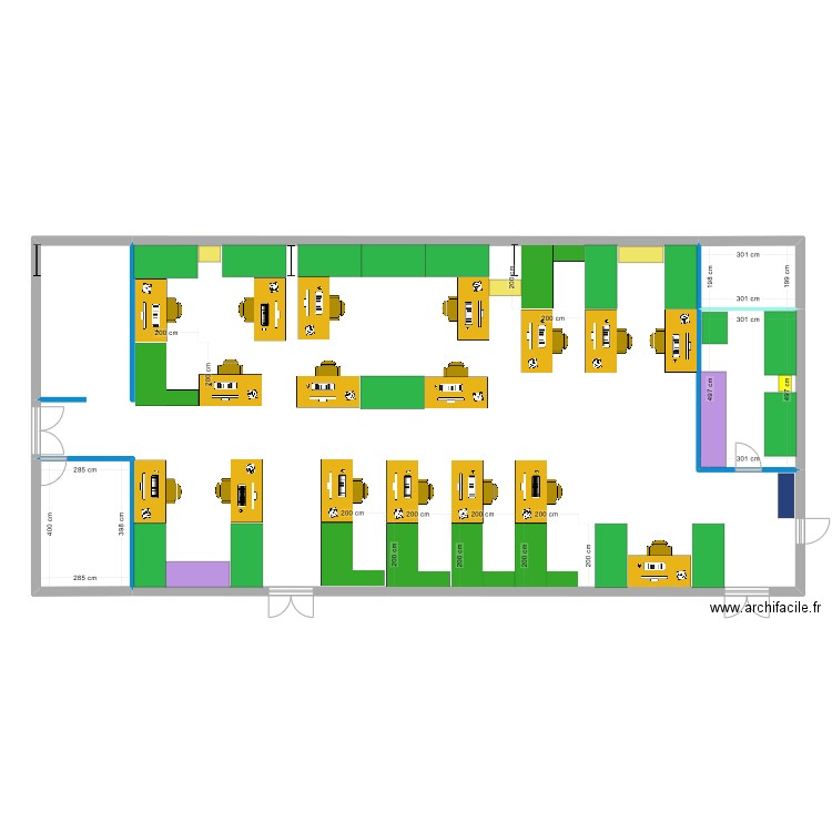 Service de Métrologie Electrique V2. Plan de 4 pièces et 253 m2