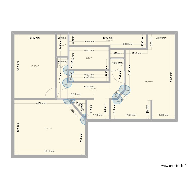 gp maison toilette. Plan de 10 pièces et 93 m2