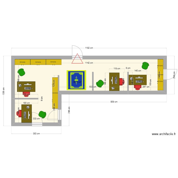 PETITE ENFANCE PROJET 2. Plan de 1 pièce et 36 m2