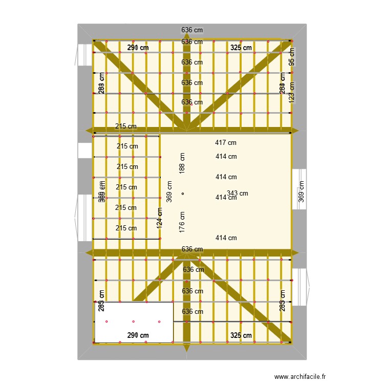 plan plafond. Plan de 84 pièces et 170 m2