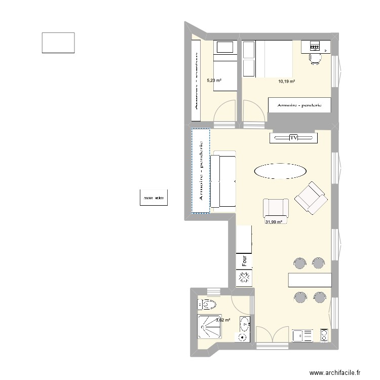 CAM05. Plan de 4 pièces et 51 m2