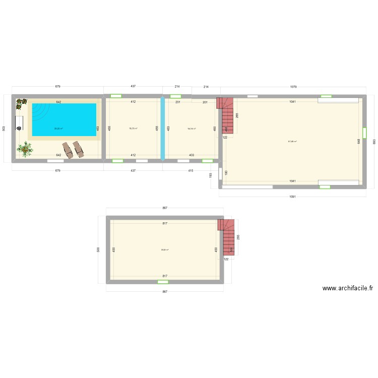 fontenay. Plan de 5 pièces et 170 m2