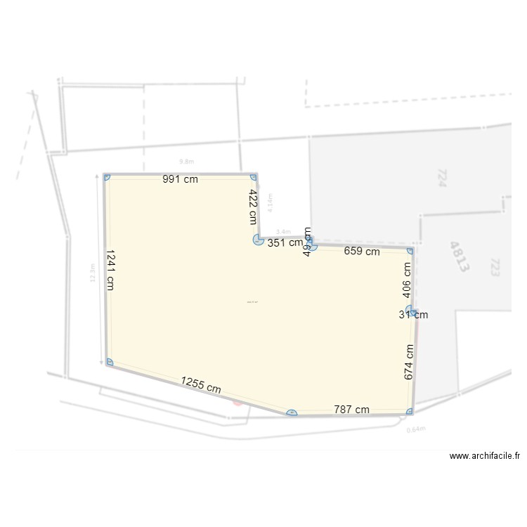 Grandson 2_base. Plan de 1 pièce et 250 m2