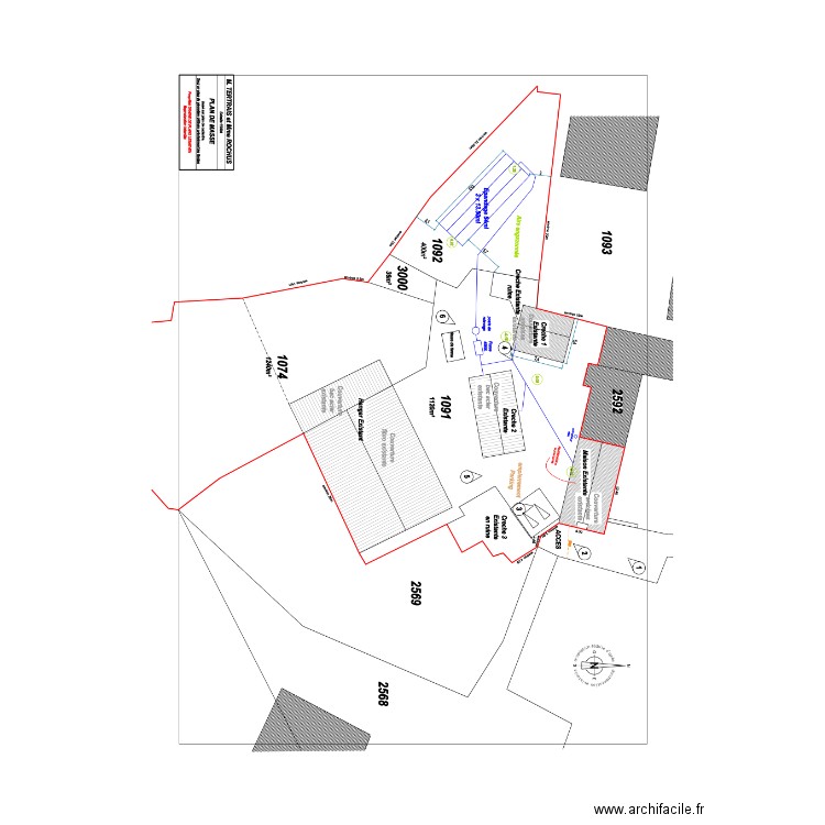 plan de masse. Plan de 0 pièce et 0 m2