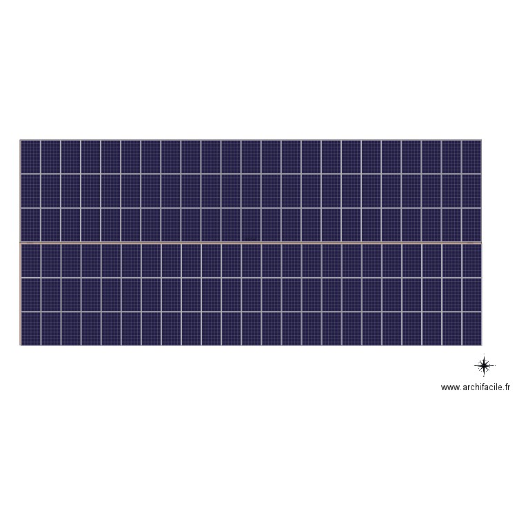 bâtiment solaire. Plan de 1 pièce et 184 m2