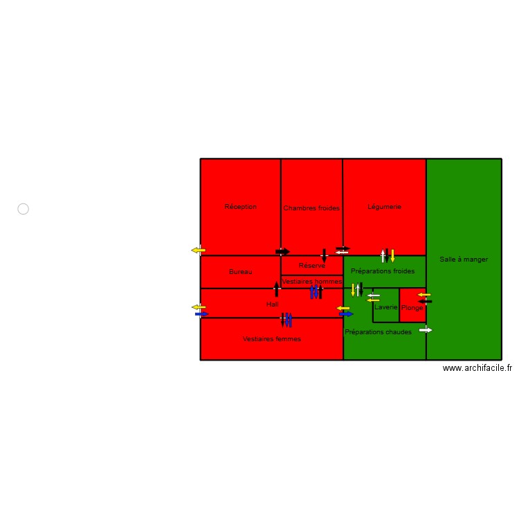 PLAN DE LA CUISINE DE L'ECOLE DE PLEUVEN 2. Plan de 13 pièces et 194 m2