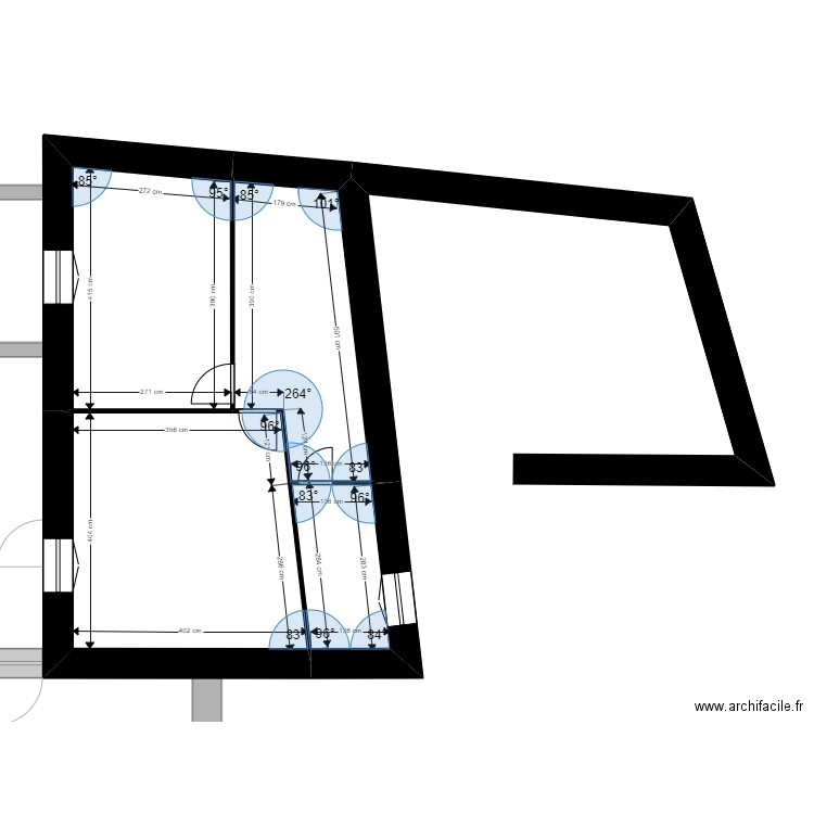 HUYGUE. Plan de 10 pièces et 145 m2