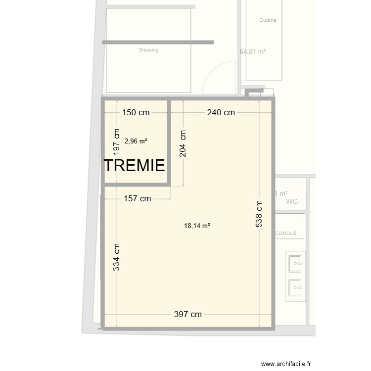 Appartement 2 Définitif. Plan de 6 pièces et 104 m2