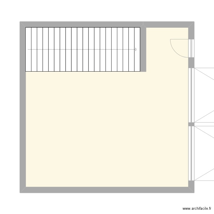 Ext. Plan de 1 pièce et 50 m2