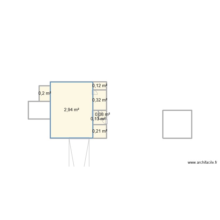 garage ads. Plan de 7 pièces et 4 m2