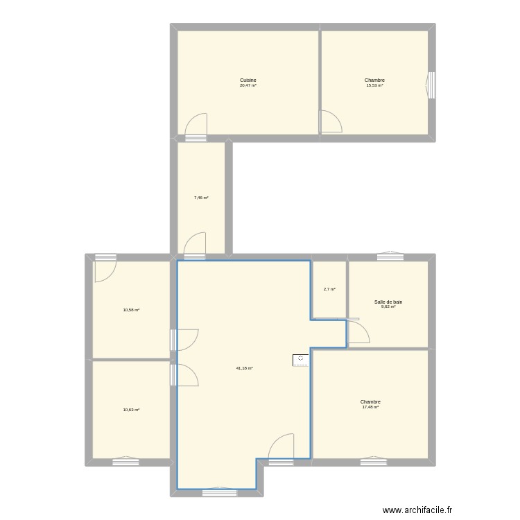 maison. Plan de 9 pièces et 136 m2