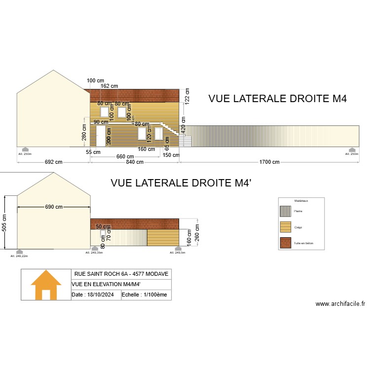 V.RADOUX - VUE EN ELEVATION M4 - VER 2.21 - Lio. Plan de 0 pièce et 0 m2