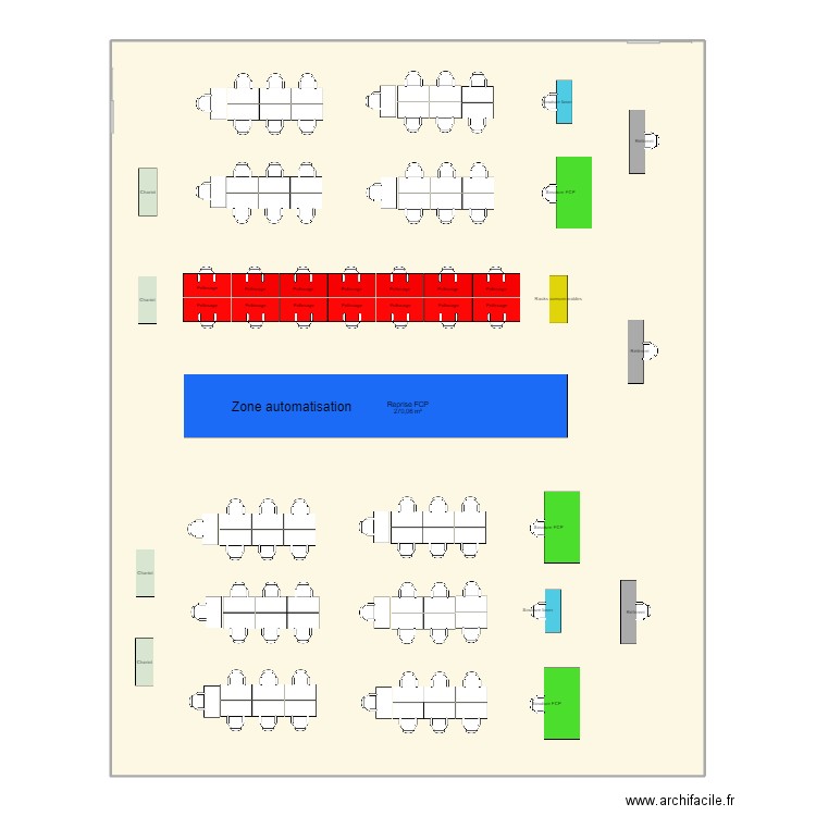 Plan Reprise FCP. Plan de 1 pièce et 270 m2