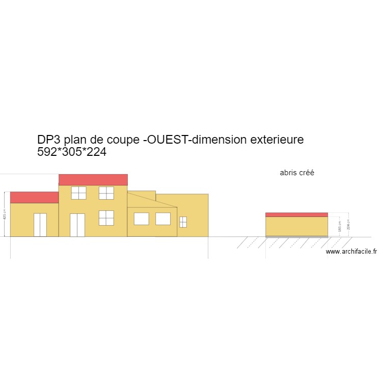 DP2- plan de masse -OUEST-  Abris Aprés. Plan de 0 pièce et 0 m2