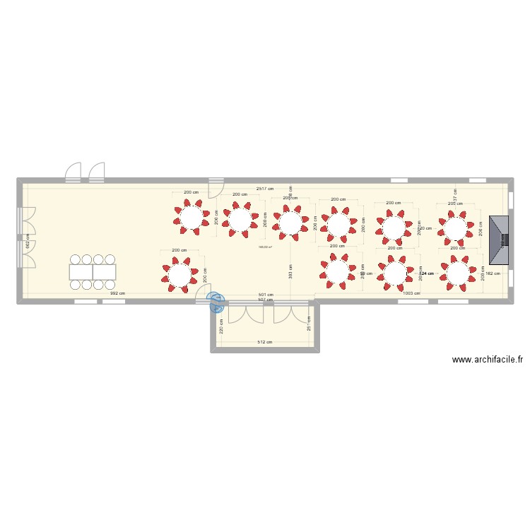 CHATEAU DE PLUVY. Plan de 1 pièce et 163 m2