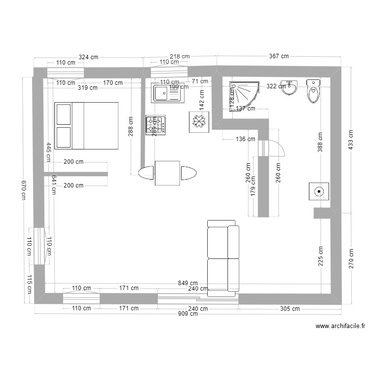 Plan DP. Plan de 0 pièce et 0 m2