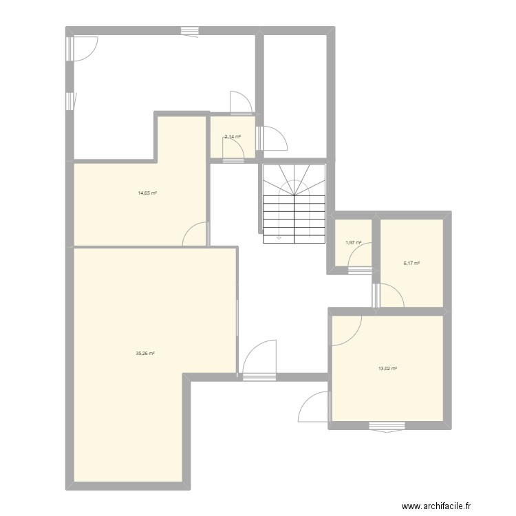 maison pont de laverune. Plan de 6 pièces et 73 m2