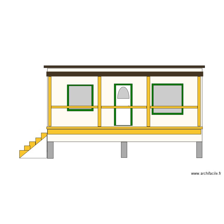 Facade. Plan de 0 pièce et 0 m2