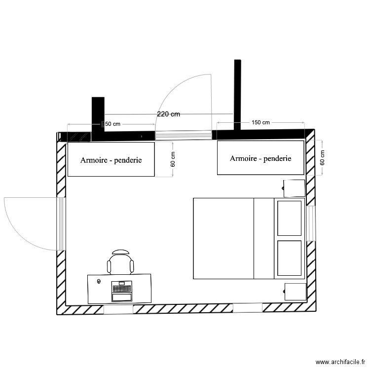 rajout cote jardin. Plan de 0 pièce et 0 m2