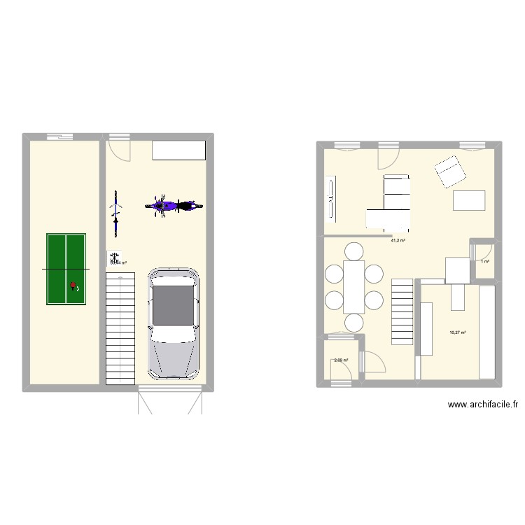 Maison. Plan de 5 pièces et 115 m2