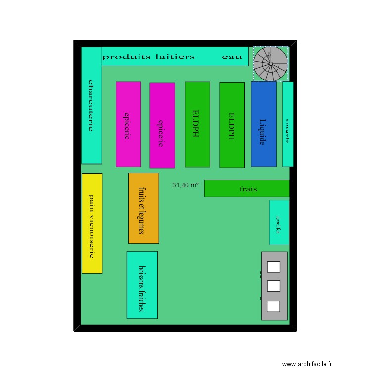 plan carrefourcity. Plan de 1 pièce et 31 m2