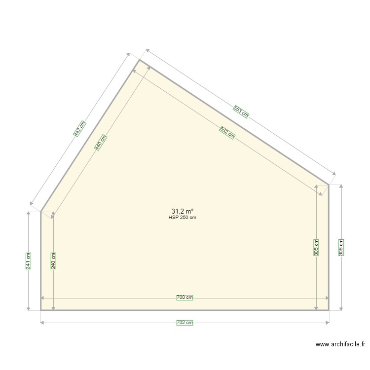 essai 1. Plan de 1 pièce et 31 m2