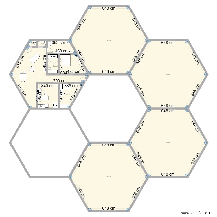 Eco design. Plan de 12 pièces et 536 m2