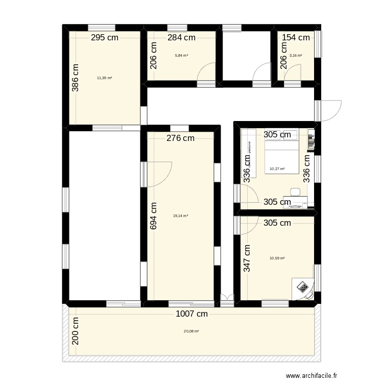 My futur home. Plan de 7 pièces et 80 m2