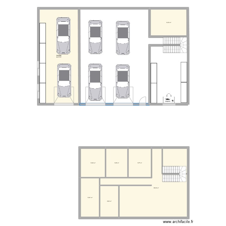 Maison essai 2025. Plan de 8 pièces et 174 m2