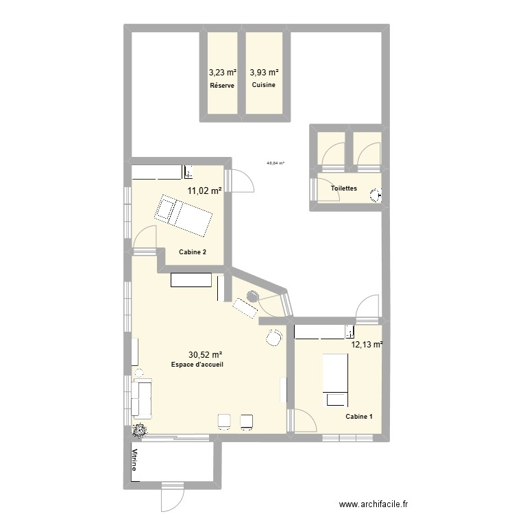 Cap. Plan de 9 pièces et 115 m2