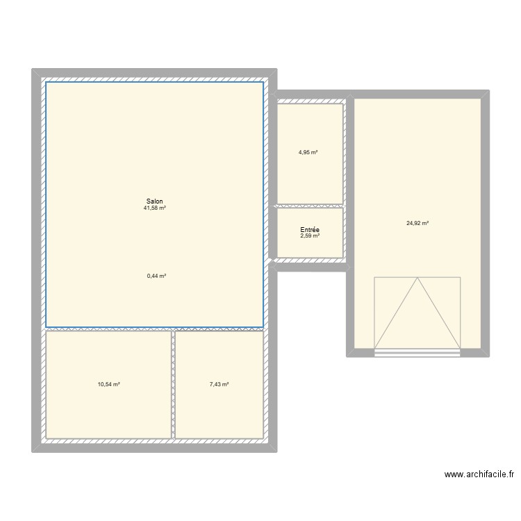 plan rez de chaussé 2. Plan de 7 pièces et 92 m2